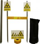 Набор Радиационная опасность(6 стоек, 6 знаков, 1км ленты оградительной, сумка)